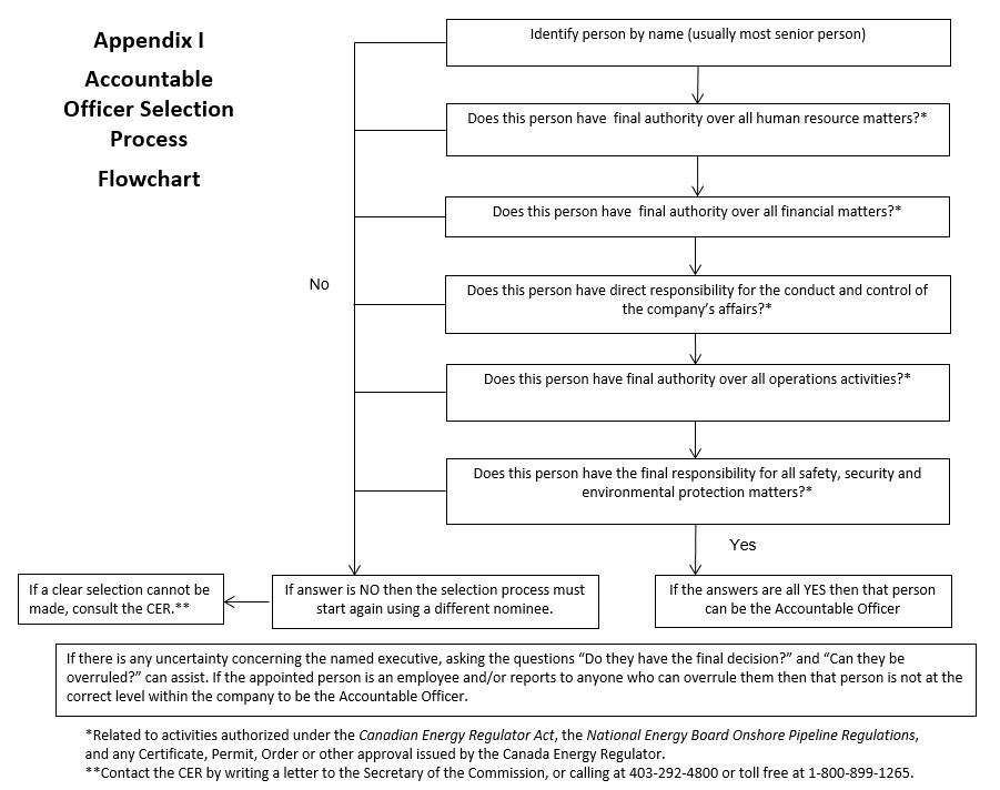 Accountable Officer Selection Process Flowchart