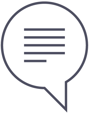 Icône d’une bulle de texte