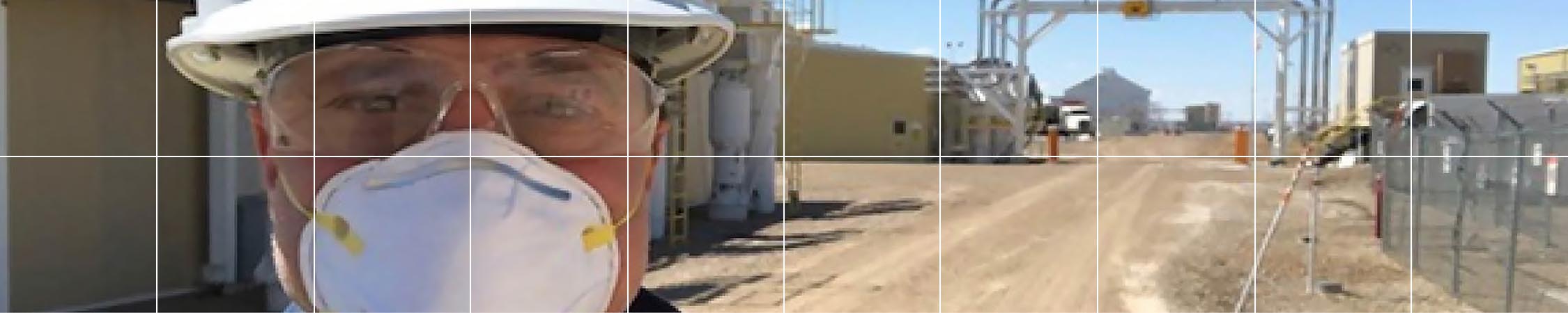 Inspecteur portant un masque.