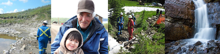 Inspection, Autochtones, inspection, chute d'eau