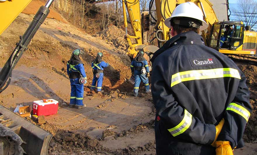 Inspecteur de l’Office sur un chantier