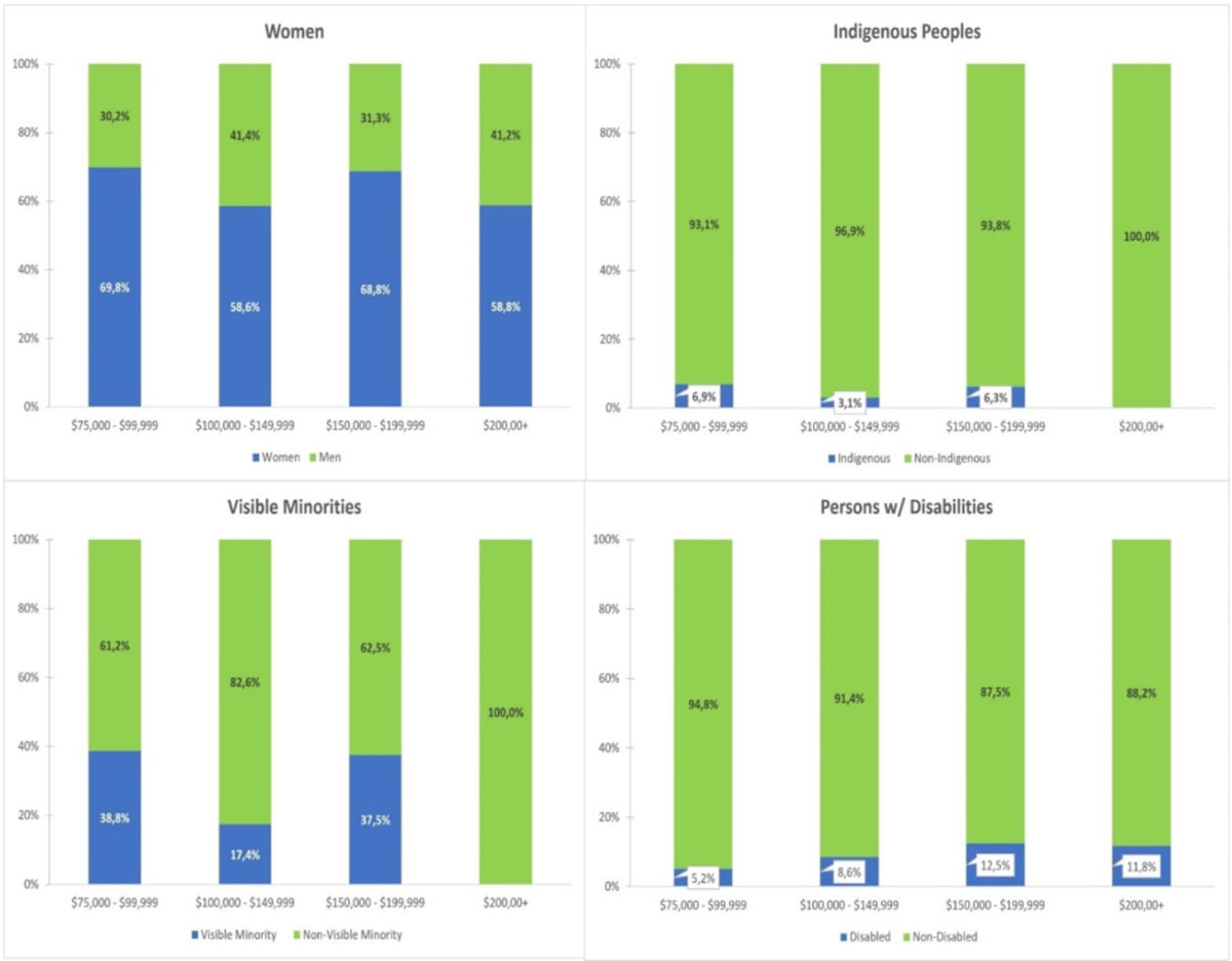 Figure 4: Salary Ranges for Designated Groups