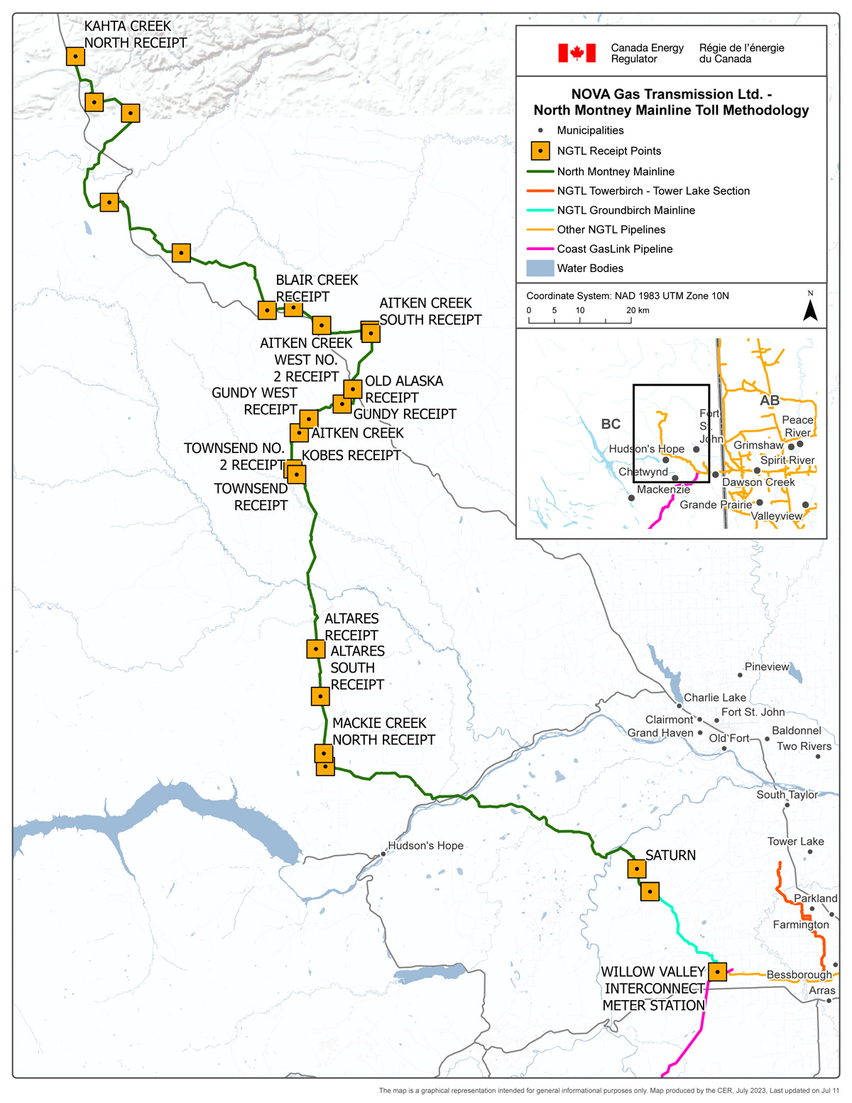 NOVA Gas Transmission Ltd. &ndash; Application for the reaffirmation of the North Montney Mainline tolling methodology map