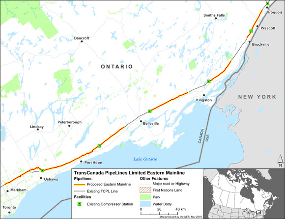 TransCanada Eastern Mainline Project Map