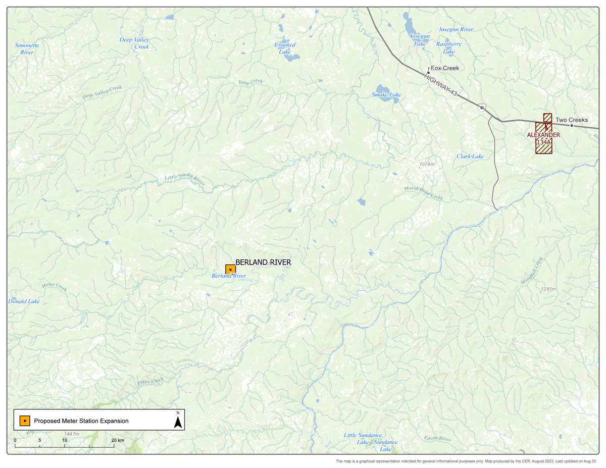 NOVA Gas Transmission Ltd. &ndash; Meter Station Expansion map