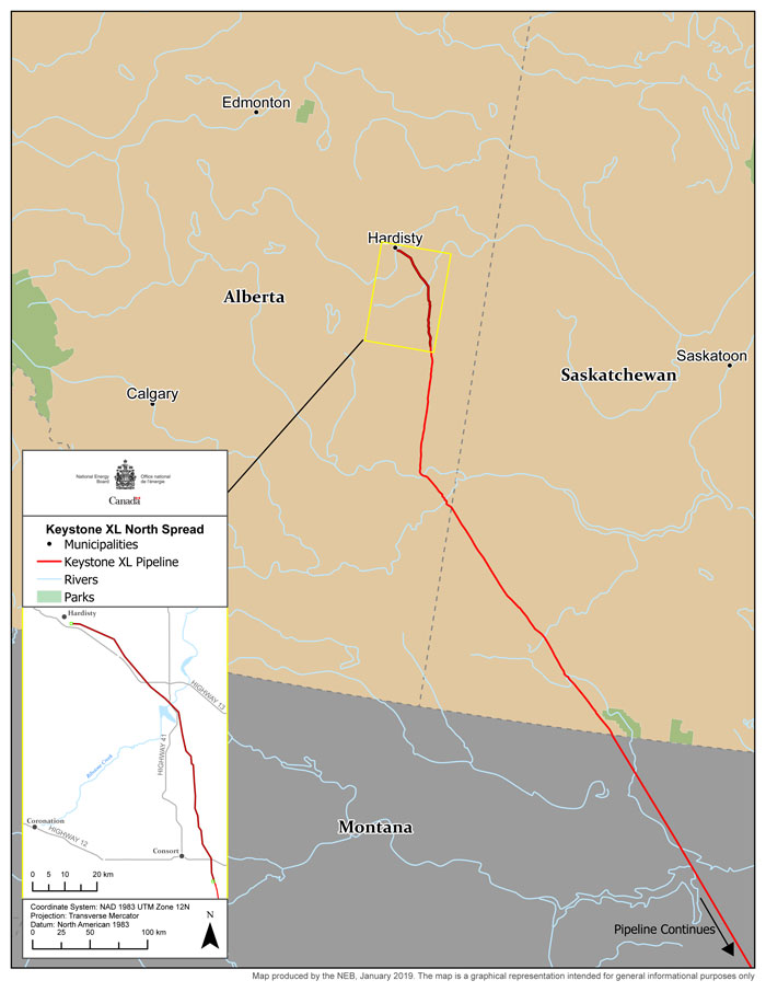 Map of Keystone&nbsp;XL North Spread