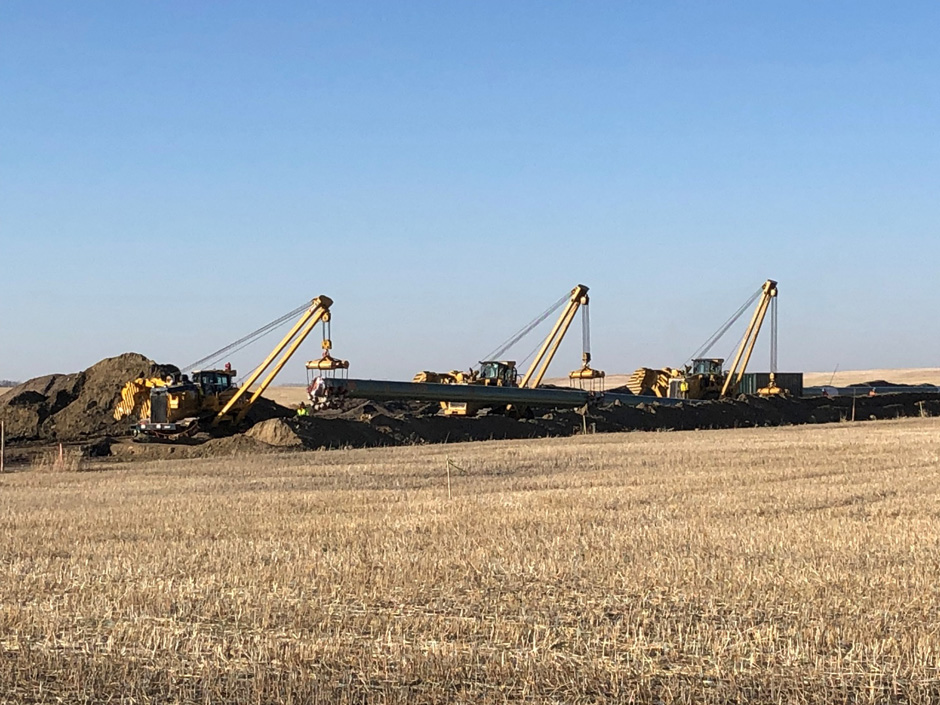 Travaux de construction du programme de remplacement de la canalisation&nbsp;3, octobre 2017