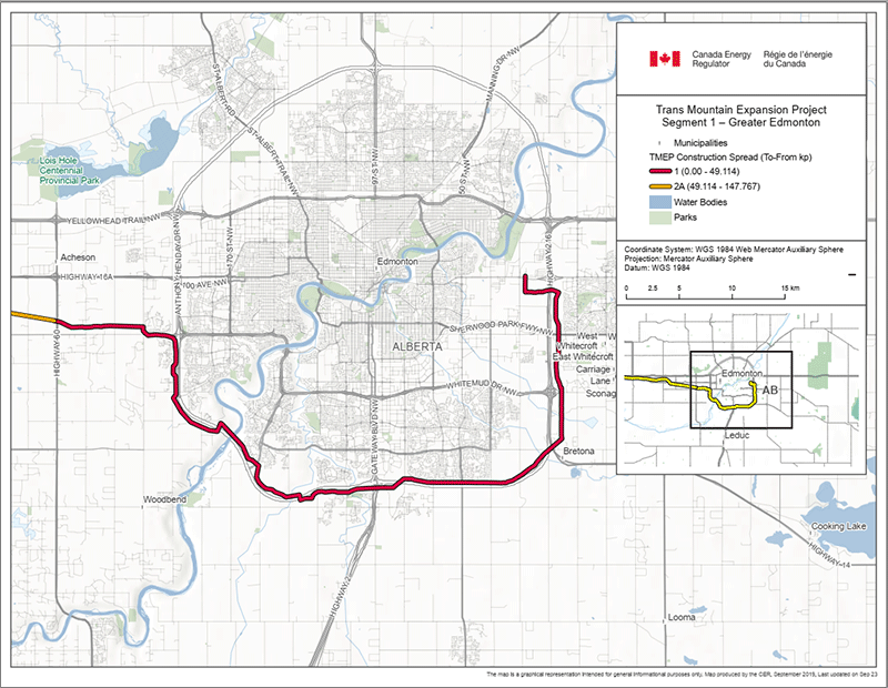 Trans Mountain Expansion Project &ndash; Segment&nbsp;1 &ndash; Greater Edmonton