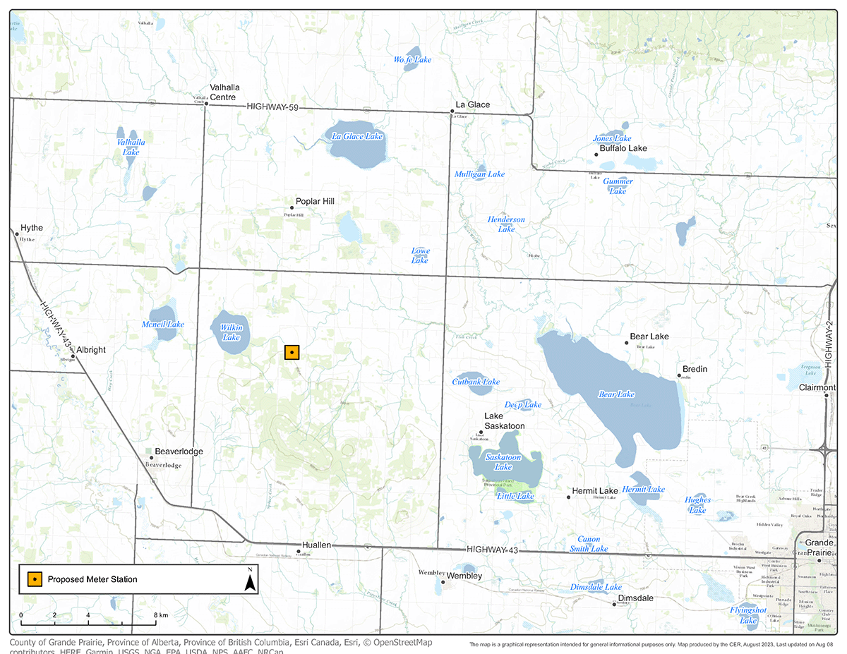 NOVA Gas Transmission Ltd. &ndash; Wilkin Lake Receipt Meter Station Project map