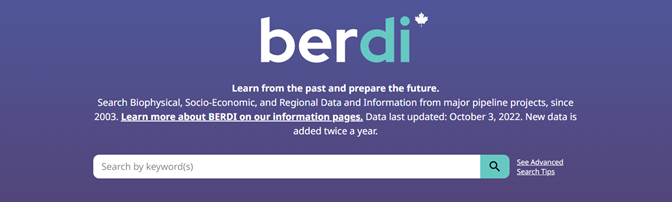 Figure&nbsp;8 -  BERDI - the new online tool that provides easy access to regulatory data such as weather and wildlife, species at risk, environmental protection and public safety.
