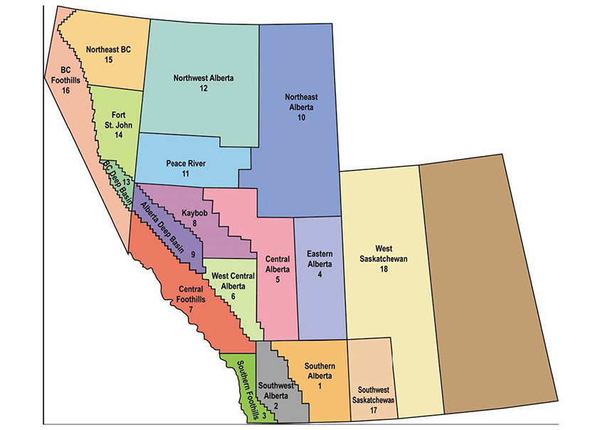 Figure A1.2 - WCSB Area Map