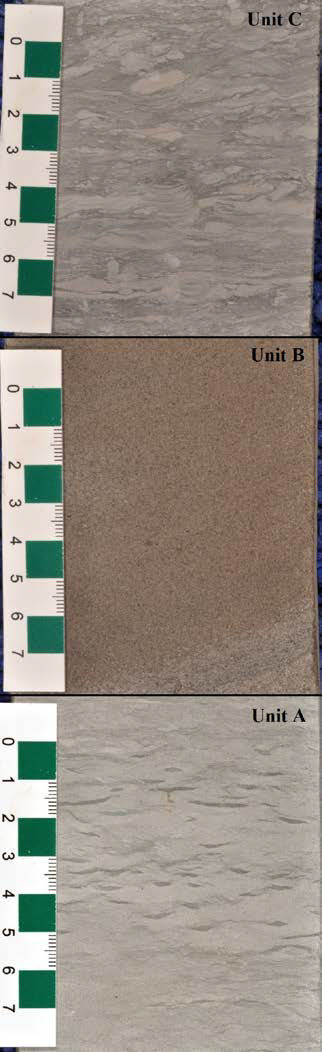 Figure 3. Units C, B and A of the
Bakken Formation