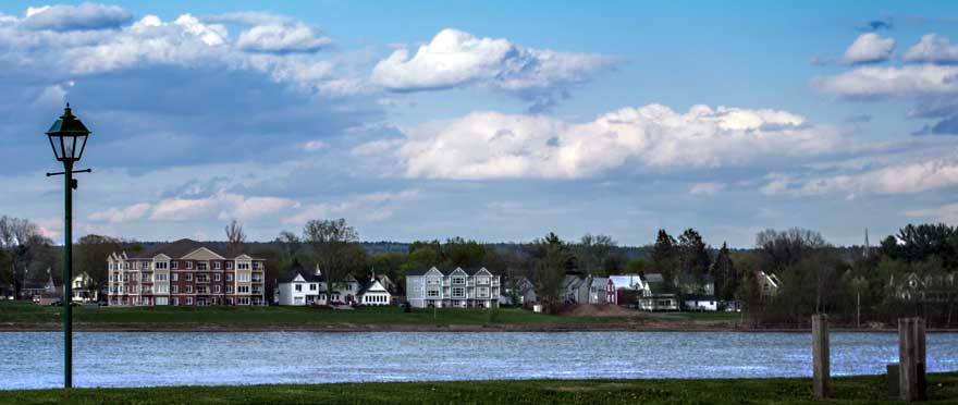 Homes and apartment buildings across the Saint John’s River