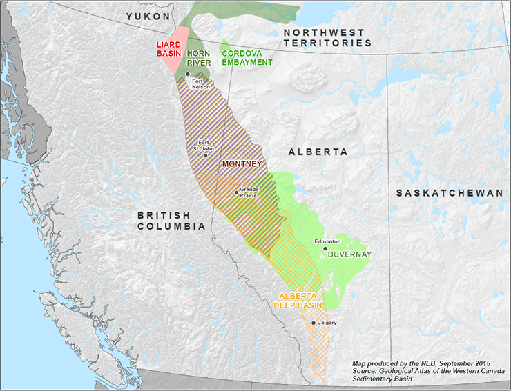 Figure 2 – Canada’s Prolific Shale and Tight Gas Resources