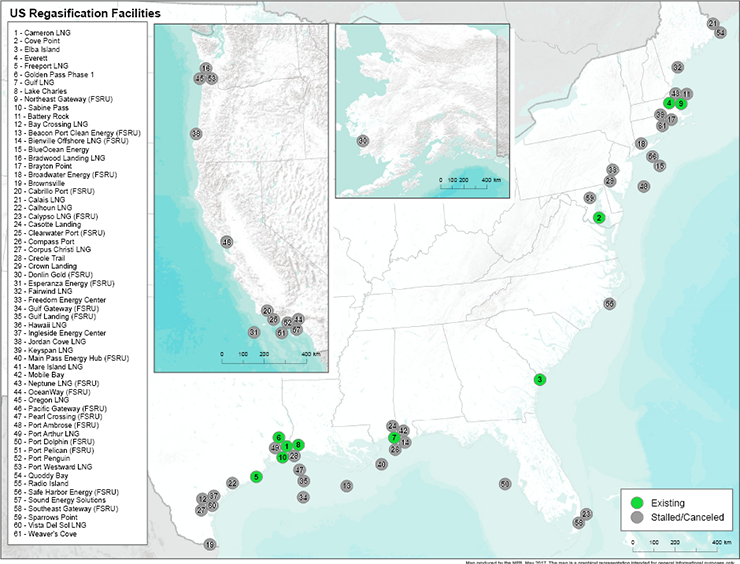 Figure A2.1 – U.S. Regasification Projects