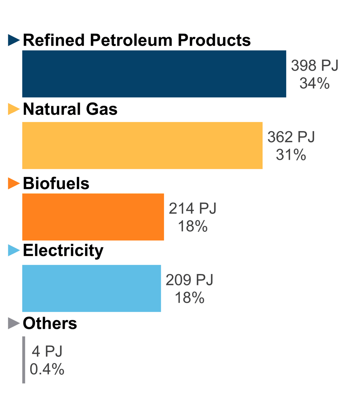 Figure 7: End-Use Demand by Fuel (2020)