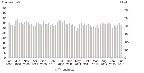 Figure A1.8 Trans Northern Throughput