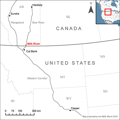 Map – Milk River Pipeline