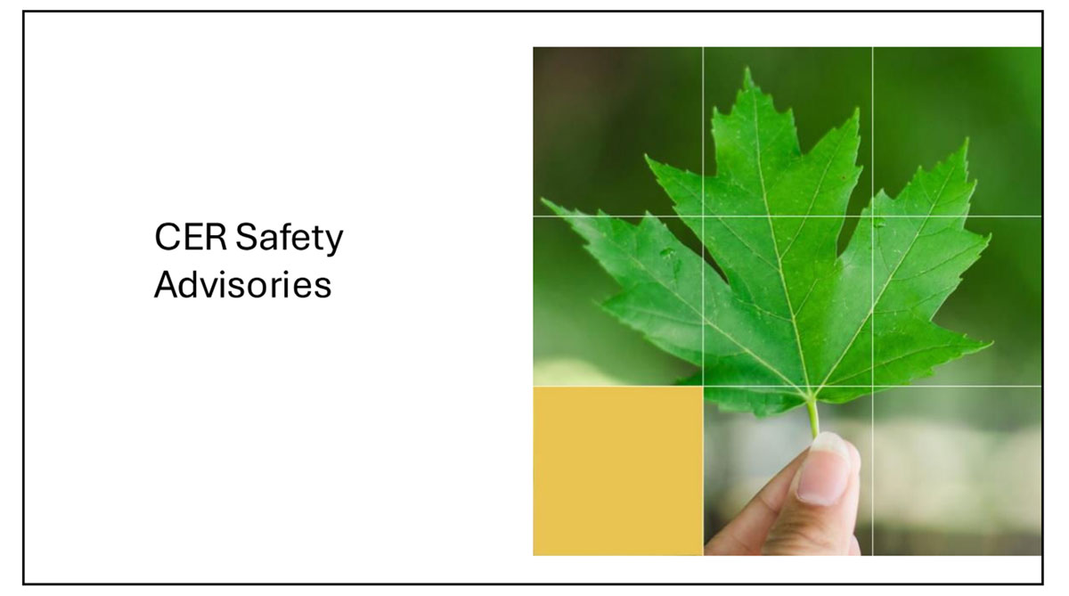 CER Safety Advisories