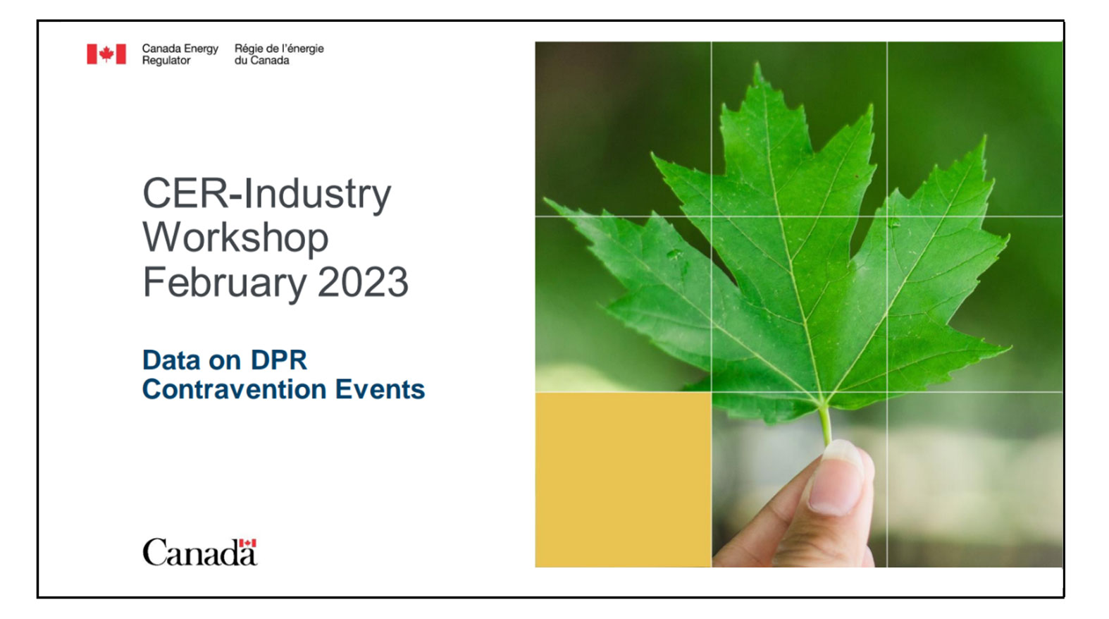 Data on DPR Contravention Events