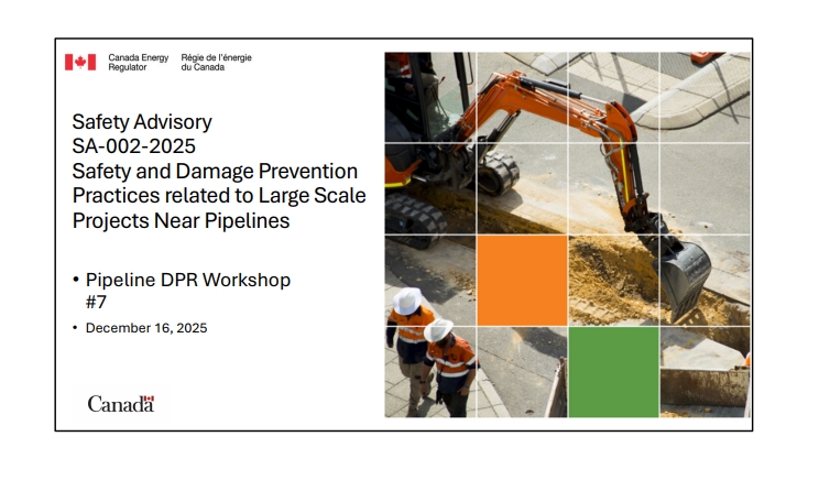 Safety Advisory SA-002-2025 Safety and Damage Prevention Practices related to Large Scale Projects Near Pipelines