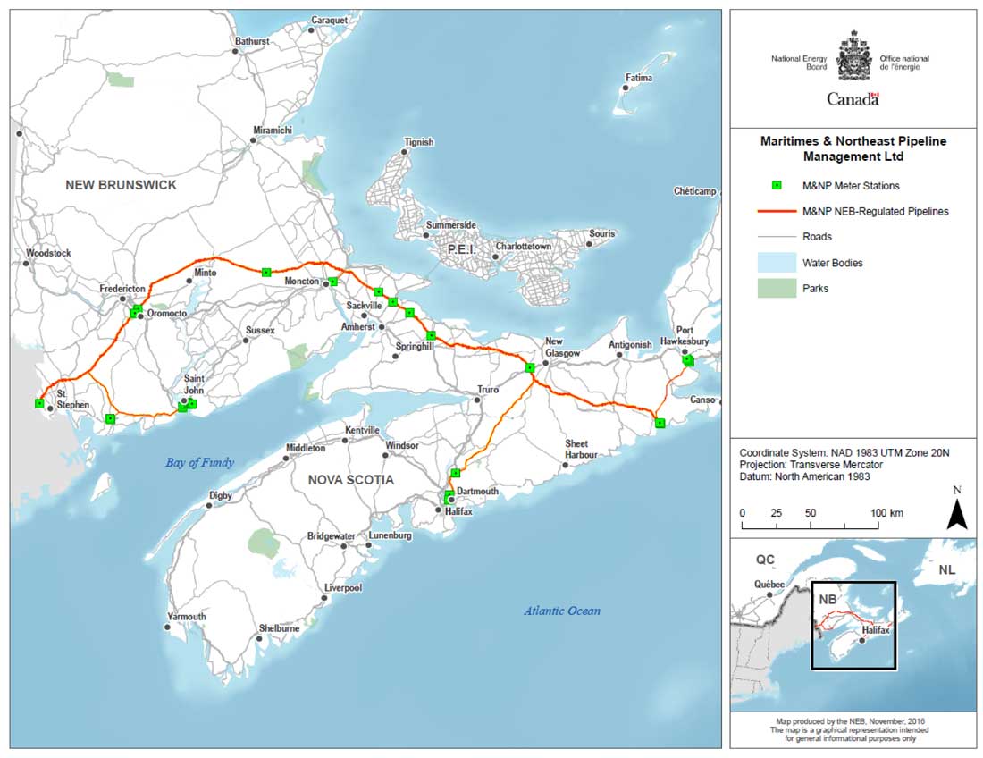 Figure 1 : Réseau pipelinier de M&NP