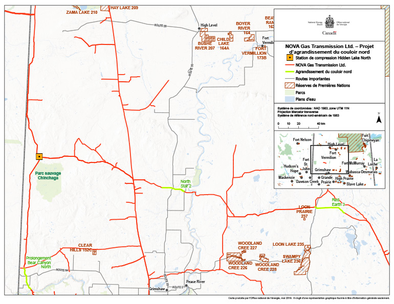 NOVA Gas Transmission Ltd. &ndash; Demande concernant la construction du projet d'agrandissement du couloir nord