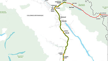 Tronçons 3 et 4 - Parc national Jasper (Alberta) – Darfield (Colombie-Britannique)