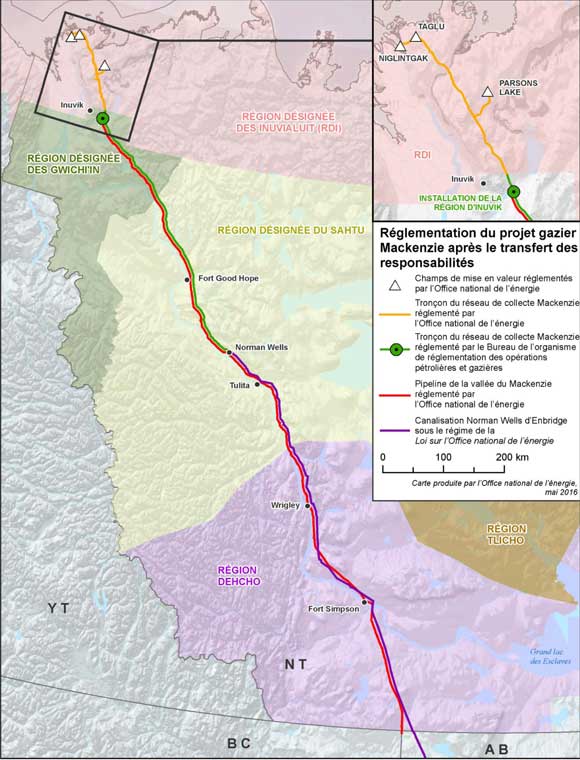 Réglementation du projet gazier Mackenzie après le transfert des responsabilités