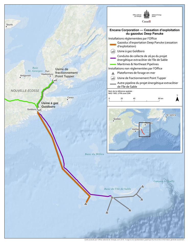 Encana Corporation - Cessation d'exploitation du gazoduc Deep Panuke