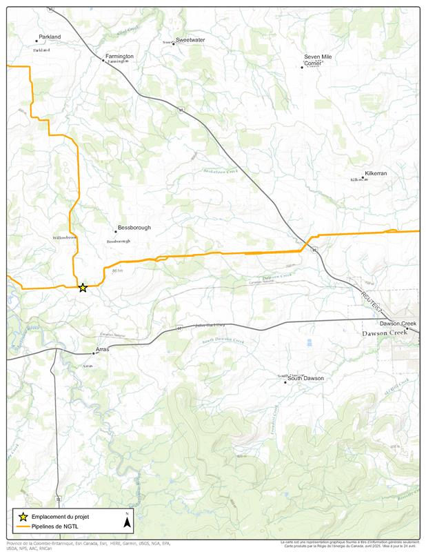Carte &ndash; NGTL GP Ltd., ¸ à titre de commandité, au nom de NGTL Limited Partnership - Station de comptage au point de réception Tremblay North