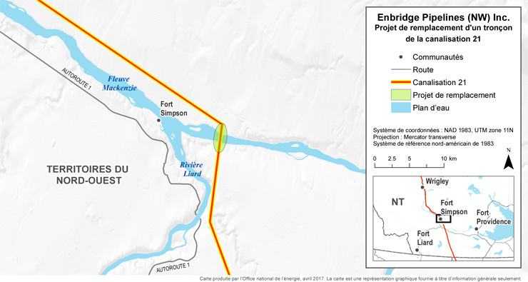 Carte - Programme de remplacement de la canalisation 21