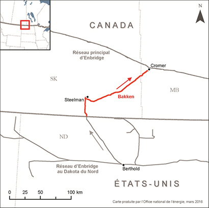 Carte – Pipeline Enbridge Bakken