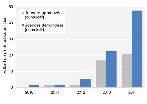 Figure 13 : Demandes de licences d’exportation de GNL à long terme au Canada