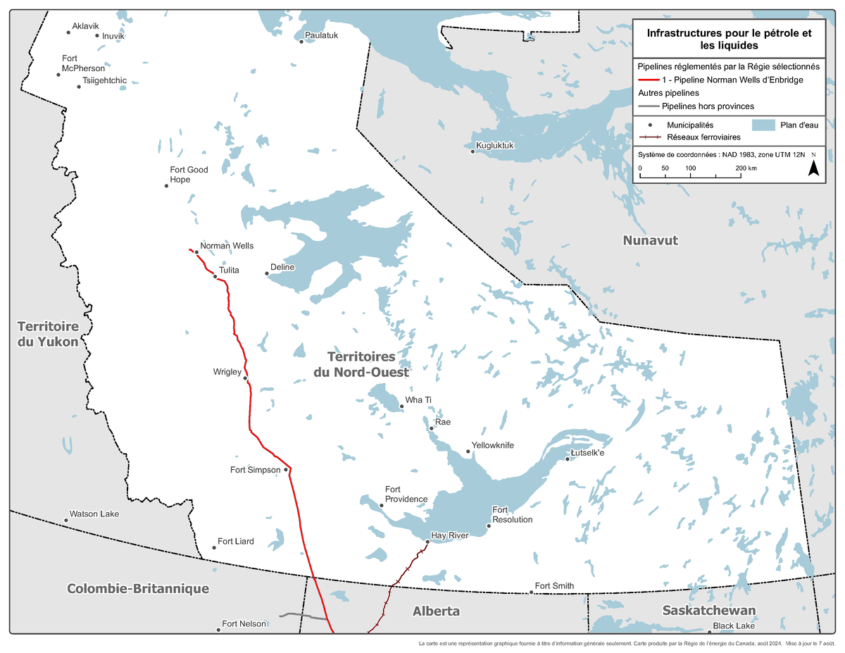Figure 4 – Carte des infrastructures du pétrole brut