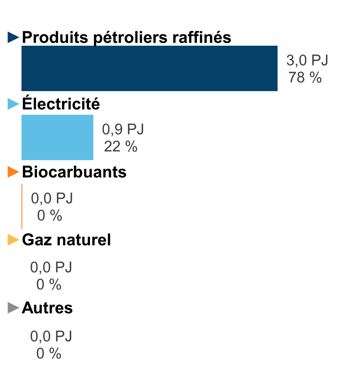 Figure 4 - Demande pour utilisation finale selon le combustible (2020)