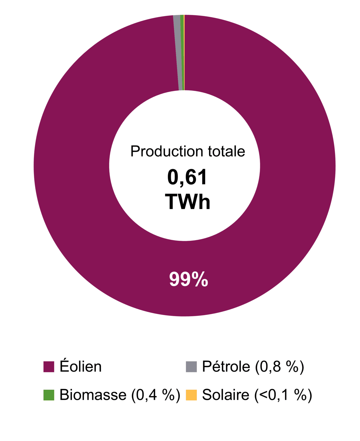 Figure&nbsp;1 – Production d’électricité selon le type de combustible (2021)
