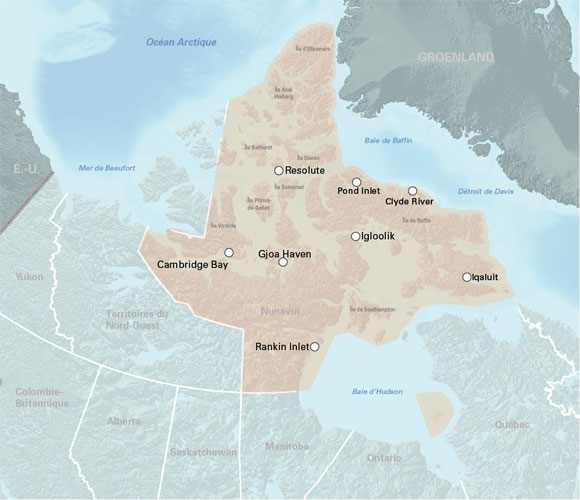 Figure&nbsp;3: Région du Nunavut