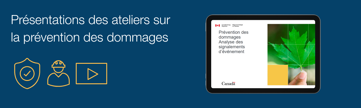 Présentations des ateliers sur les règlements sur la prévention des dommages maintenant disponibles en ligne
