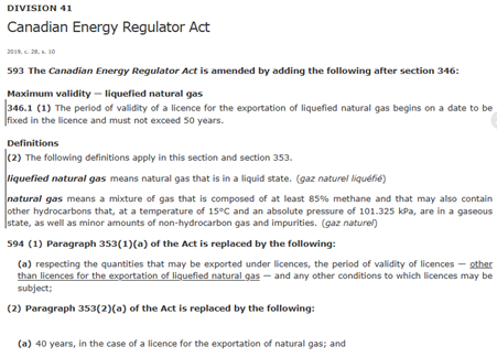 Canadian Energy Regulator Act