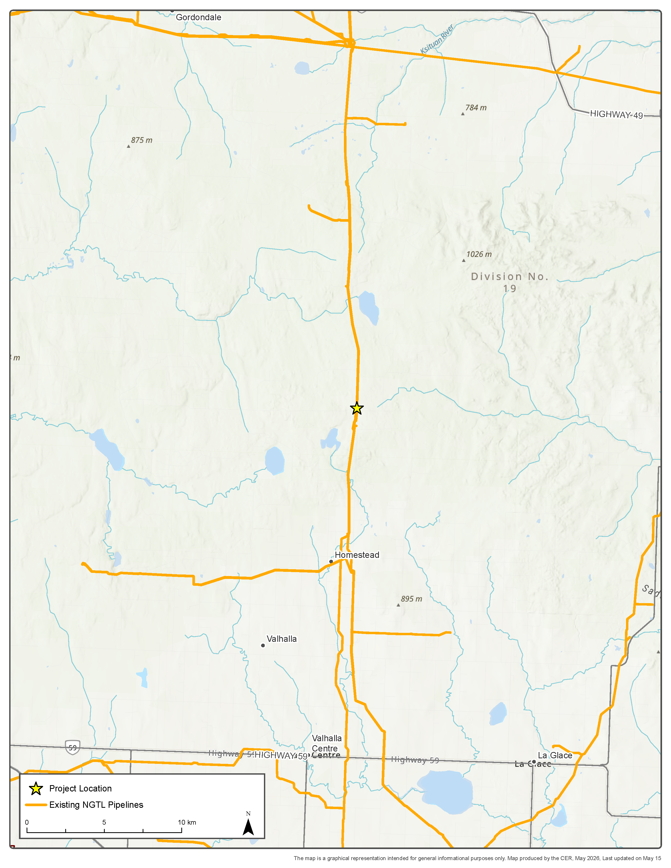 NGTL GP Ltd., as general partner on behalf of NGTL Limited Partnership – Burnt River North No. 2 Receipt Meter Station Project Notification map